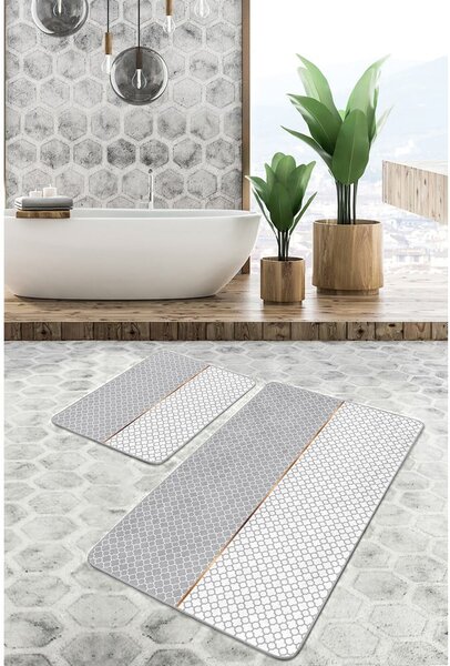 Sivé kúpeľňové predložky v súprave 2 ks 60x100 cm – Mila Home