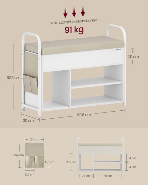 Botník so sedením a úložným priestorom LSB052W01