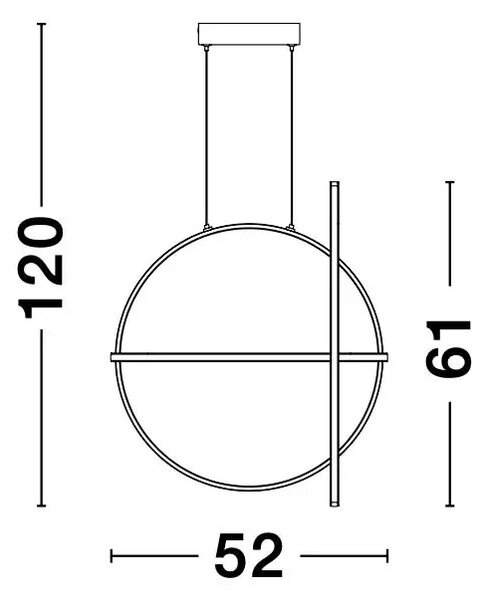 LED luster Arte 52 zlaté – Zlatá
