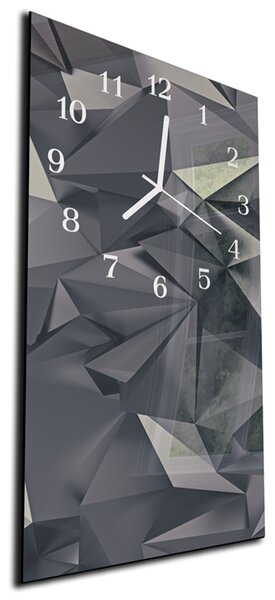 Nástenné hodiny 30x60cm abstraktné geometrické tvary - plexi