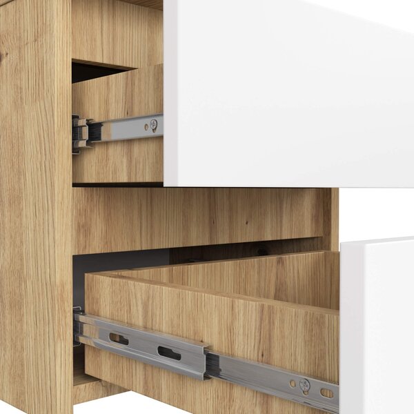 Ak furniture Nočný stolík CL2 40 cm dub artisan/biely