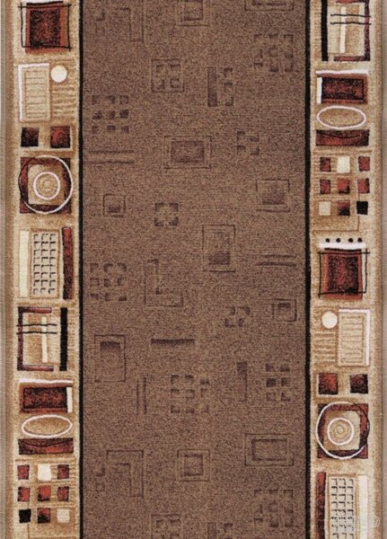 Associated Weavers , Protišmykový behúň na mieru Jena 44, šíre 80 cm, hnedá, chodba / predsieň