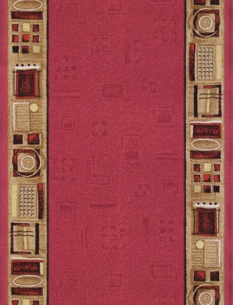 Associated Weavers , AKCIA: 500x100 cm Protišmykový behúň na mieru Jena 10 - obšitý zo všetkých strán, červená, chodba / predsieň