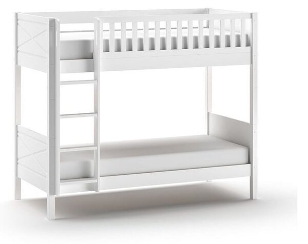 Biela poschodová detská posteľ 90x200 cm Scott - Vipack