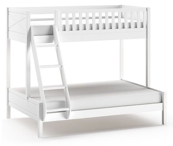Biela poschodová detská posteľ 140x200/90x200 cm Scott - Vipack