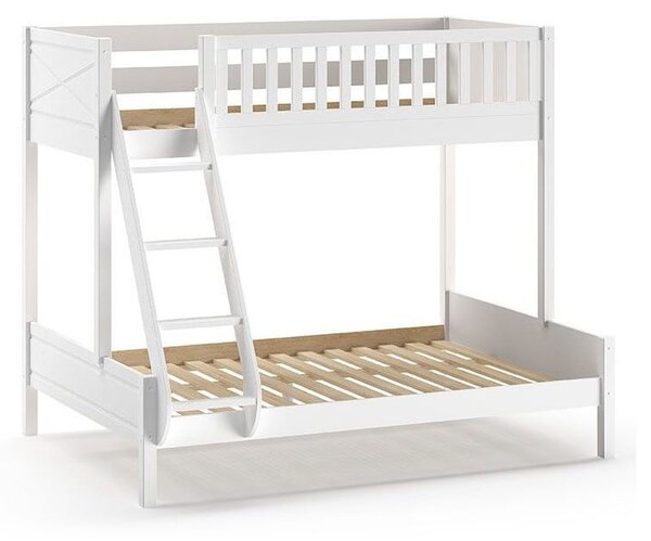 Biela poschodová detská posteľ 140x200/90x200 cm Scott - Vipack