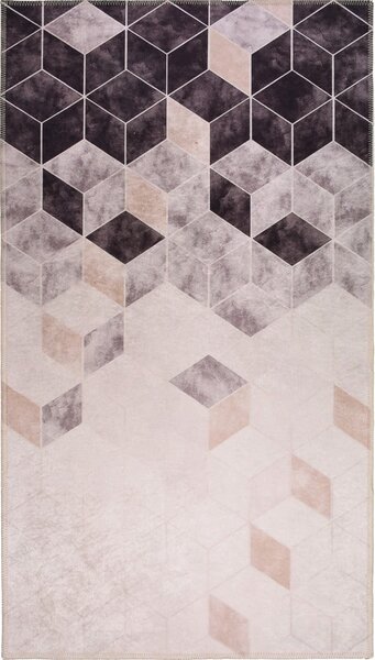 Šedo-krémový prateľný koberec 180x120 cm - Vitaus