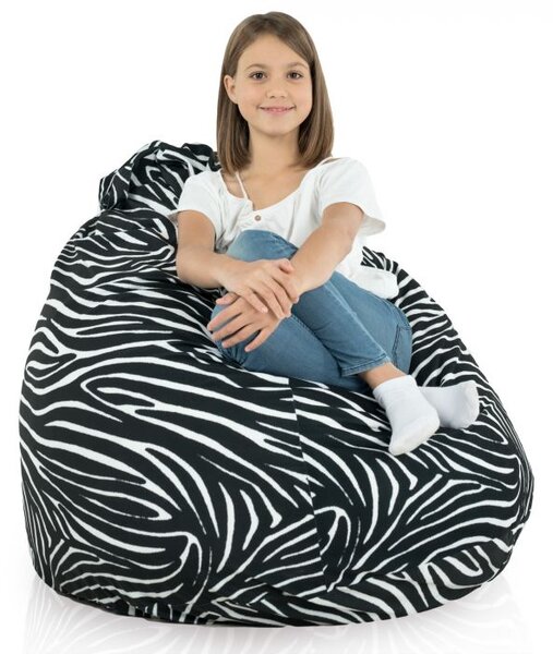 Sedací vak BAG Sako Design Zebra Veľkosť: L