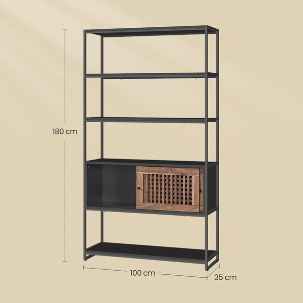 Regál Terra 180 cm v orechovej farbe
