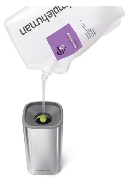 Dávkovač mydla z nerezovej ocele v striebornej farbe 295 ml - simplehuman