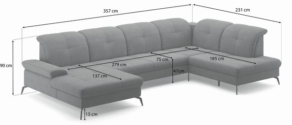 SEDACIA SÚPRAVA, textil, krémová Sit & More - Sedačky, Online Only