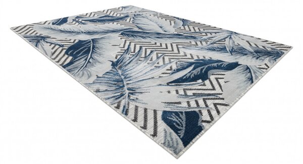 Dywany Łuszczów , Kusový koberec Botanic 65242 Feathers grey – na von aj na doma, 117x170, modrá, chodba / predsieň