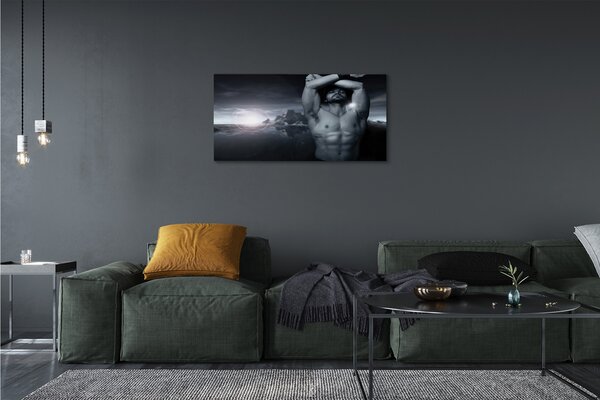 Obraz canvas mužský horské 100x50 cm