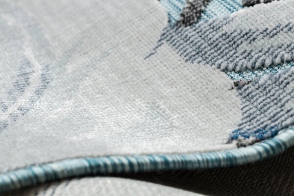 Dywany Łuszczów , Kusový koberec Botanic 65242 Feathers aqua – na von aj na doma, 78x150, modrá, chodba / predsieň
