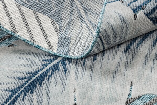 Dywany Łuszczów , Kusový koberec Botanic 65242 Feathers aqua – na von aj na doma, 78x150, modrá, chodba / predsieň