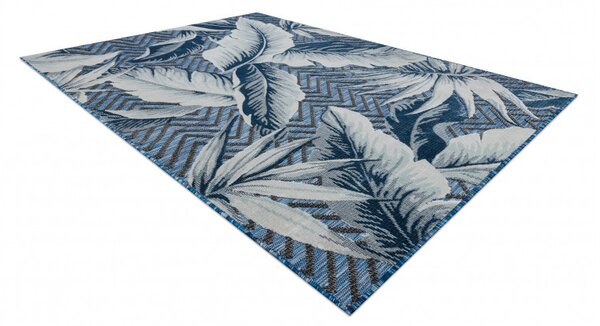 Dywany Łuszczów , Kusový koberec Botanic 65242 Feathers navy – na von aj na doma, 117x170, modrá, chodba / predsieň