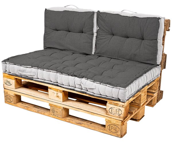 Trade Concept Sedák Relax na palety/pre vonkajšie použitie tmavosivá, 80 x 120 cm