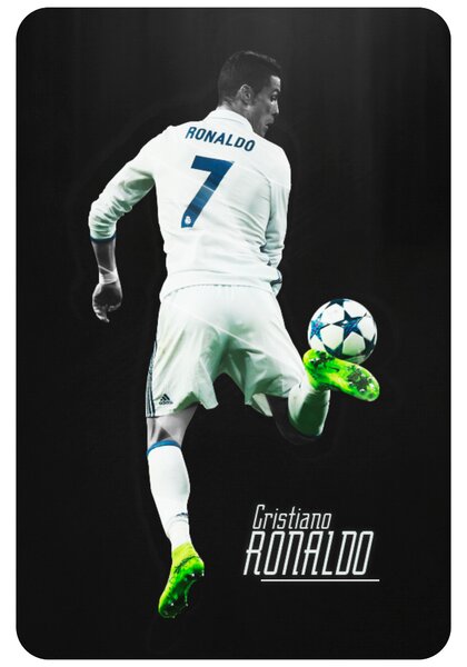 60x90cm Cristiano Ronaldo 2 - textilná nálepka na stenu