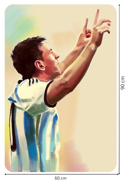 60x90cm MESSI - textilná nálepka na stenu
