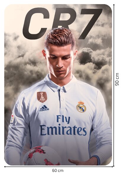 60x90cm Cristiano Ronaldo - textilná nálepka na stenu