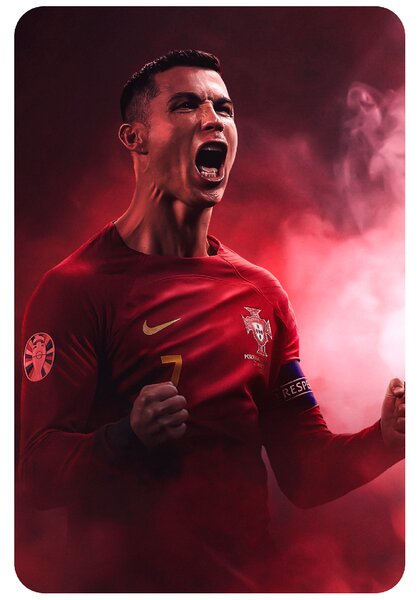 Textilná nálepka na stenu "Cristiano Ronaldo 3"