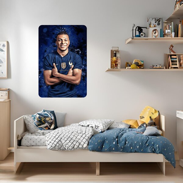60x90cm Kylian Mbappé - textilná nálepka na stenu