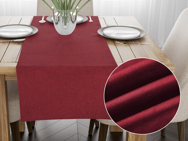 Biante Behúň na stôl/imitácia brúsenej kože Alcantara ALC-008 Vínovo červený 20x140 cm