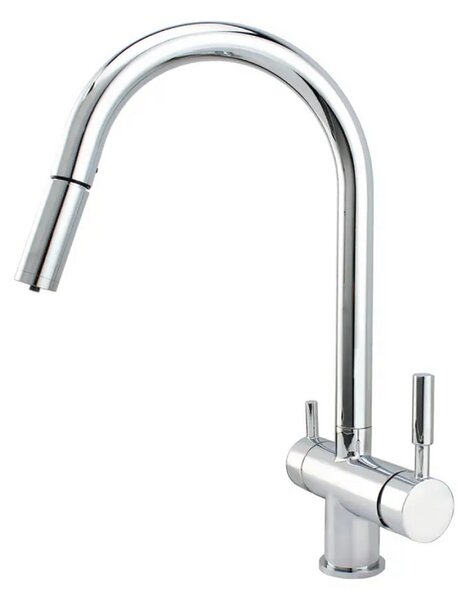 411 s výsuvnou hadicou chróm - 4 cestná vodovodná batéria Shurity