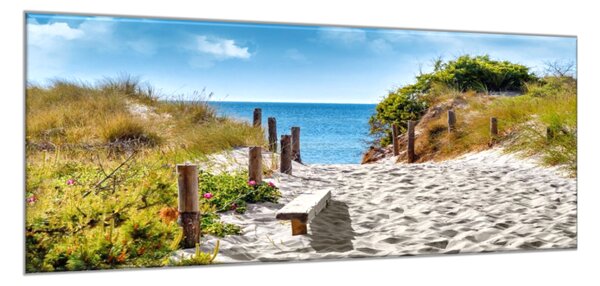 Obraz sklenený pláž Baltského mora - 50 x 100 cm