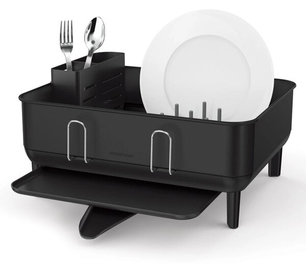 Simplehuman Odkvapkávač na riad Compact, oceľ, plast, FPP, čierna