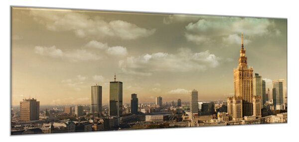 Obraz sklenený mesto Varšava - 50 x 100 cm