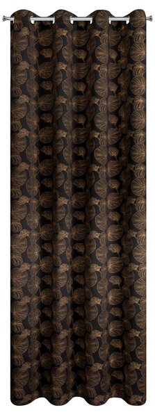 ZATEMŇOVACÍ ZÁVES NA KRÚŽKOCH MARIGOLD 140X250 CM ČIERNA