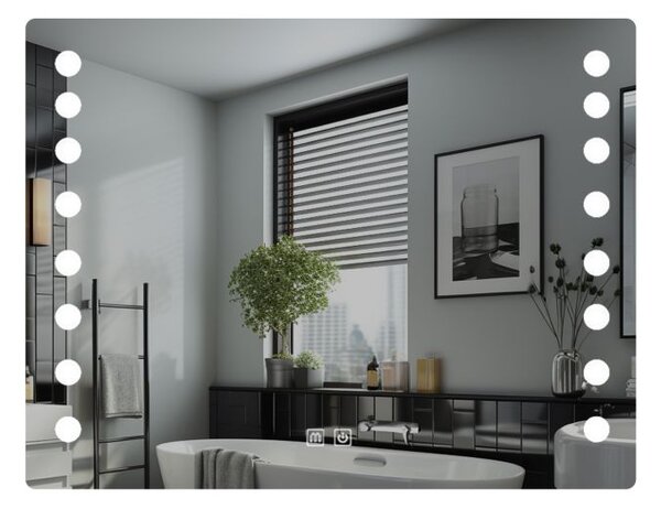 IREDA Kúpeľňové LED zrkadlo s osvetlením, 70 x 50 cm
