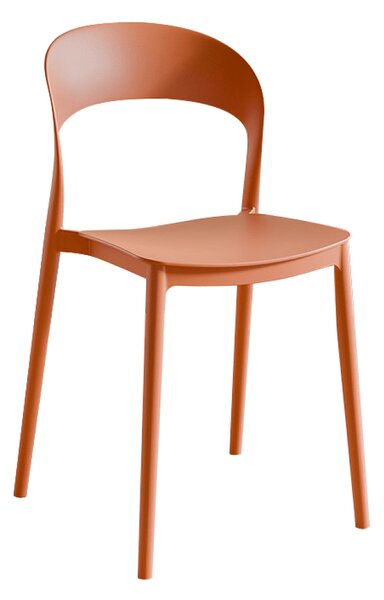 KONDELA Stohovateľná stolička, oranžová, RADANA NEW
