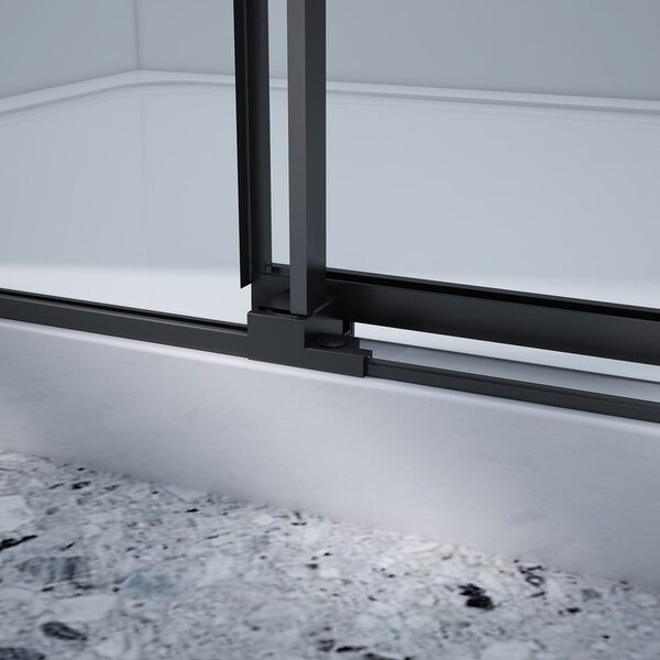 Gelco Gelco, DRAGON BLACK štvorcová sprchová zástena 800x800mm, rohový vstup, GD4280B-01