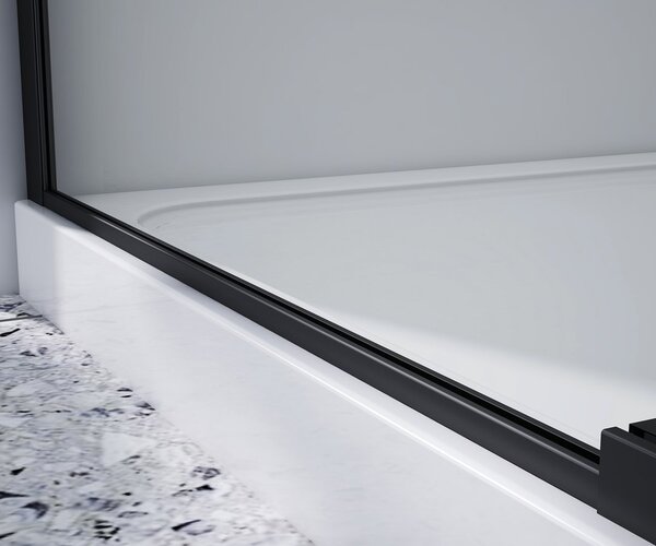 Gelco Gelco, DRAGON BLACK štvorcová sprchová zástena 800x800mm, rohový vstup, GD4280B-01