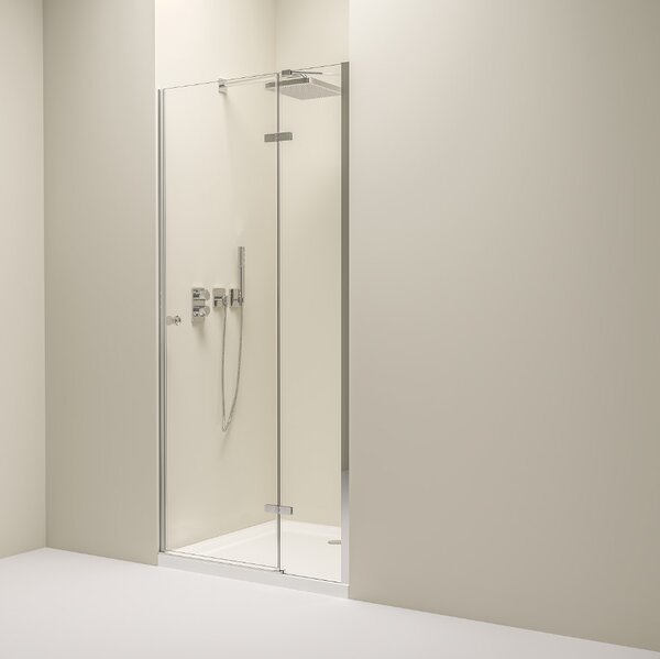 Erga Bern, 1-krídlové delené sprchové dvere do otvoru 70x195 cm, 6mm číre sklo, chrómový profil, ERG-V02-BERN-D070-CR