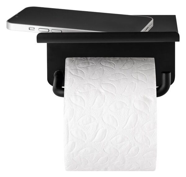 Čierny nástenný držiak na toaletný papier z nehrdzavejúcej ocele Modo – Blomus
