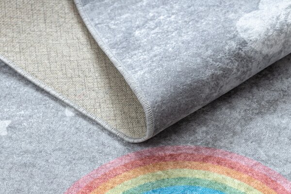 Dywany Łuszczów , Detský kusový koberec Junior 52063.801 Rainbow grey, 80x150, šedá, detská izba
