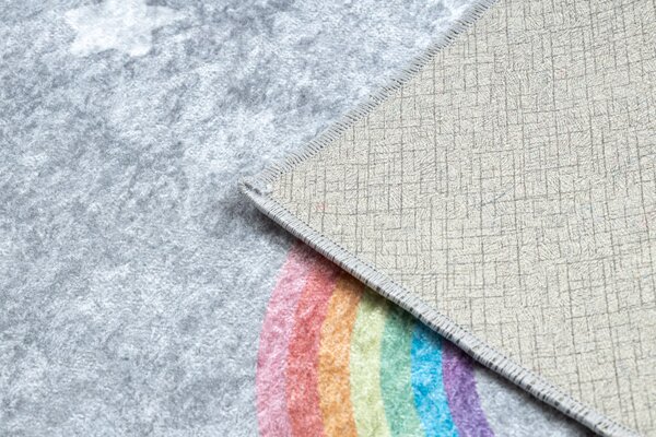Dywany Łuszczów , Detský kusový koberec Junior 52063.801 Rainbow grey, 80x150, šedá, detská izba