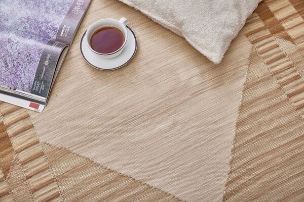 Diamond Carpets India , Ručne viazaný kusový koberec Fibonacci I DESP HL88 Beige Mix, 80x150, béžová, obývacia izba