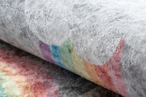 Dywany Łuszczów , Detský kusový koberec Junior 52063.801 Rainbow grey, 80x150, šedá, detská izba