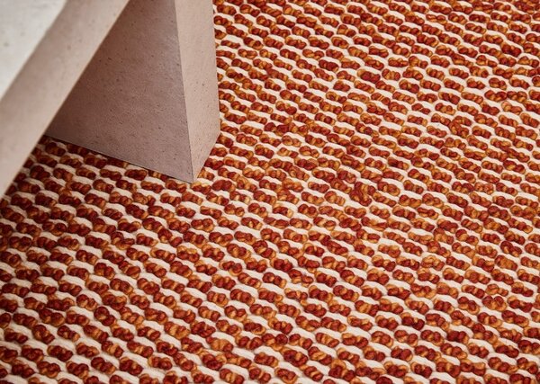 Diamond Carpets India , Ručne viazaný kusový koberec Fire Agate DE 4619 Orange Mix, 120x170, oranžová, obývacia izba