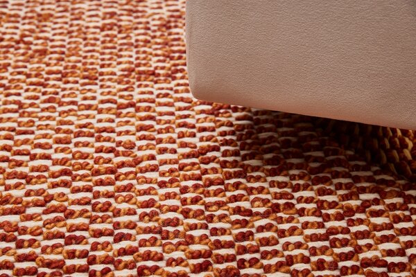 Diamond Carpets India , Ručne viazaný kusový koberec Fire Agate DE 4619 Orange Mix, 120x170, oranžová, obývacia izba