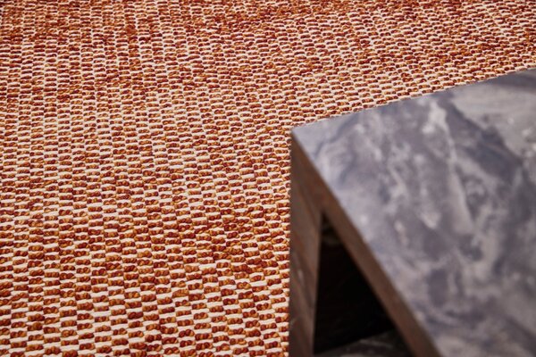 Diamond Carpets India , Ručne viazaný kusový koberec Fire Agate DE 4619 Orange Mix, 120x170, oranžová, obývacia izba