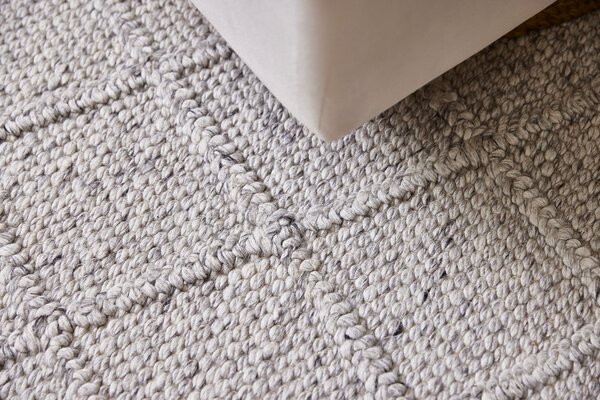 Diamond Carpets India , Ručne viazaný kusový koberec Old Town DE 3210 Grey Mix, 80x150, šedá, obývacia izba