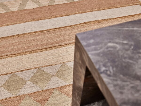 Diamond Carpets India , Ručne viazaný kusový koberec Cosmati DESP P121 Beige Mix, 80x150, béžová, chodba / predsieň