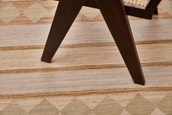 Diamond Carpets India , Ručne viazaný kusový koberec Cosmati DESP P121 Beige Mix, 80x150, béžová, chodba / predsieň