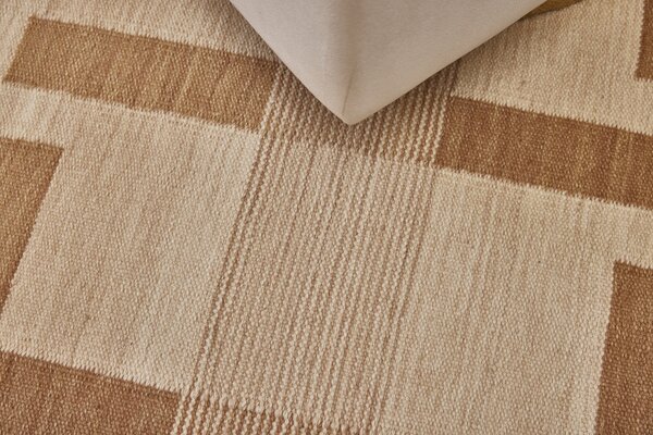 Diamond Carpets India , Ručne viazaný kusový koberec Leonidas DESP P124 Beige Mix, 80x150, béžová, hnedá, chodba / predsieň