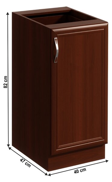KONDELA Dolná skrinka D40, pravá, orech Milano, SICILIA